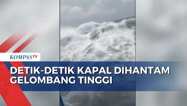 Video Amatir Rekam Detik-Detik Kapal Dihantam Gelombang Tinggi di Bulukumba