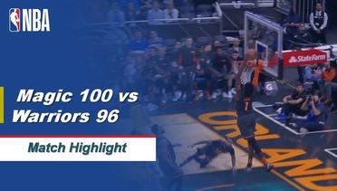 NBA I Match Highlight : Orlando Magic 100 vs Golden State Warriors 96