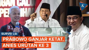Head to Head Versi LSI: Prabowo Unggul Lawan Ganjar dan Anies