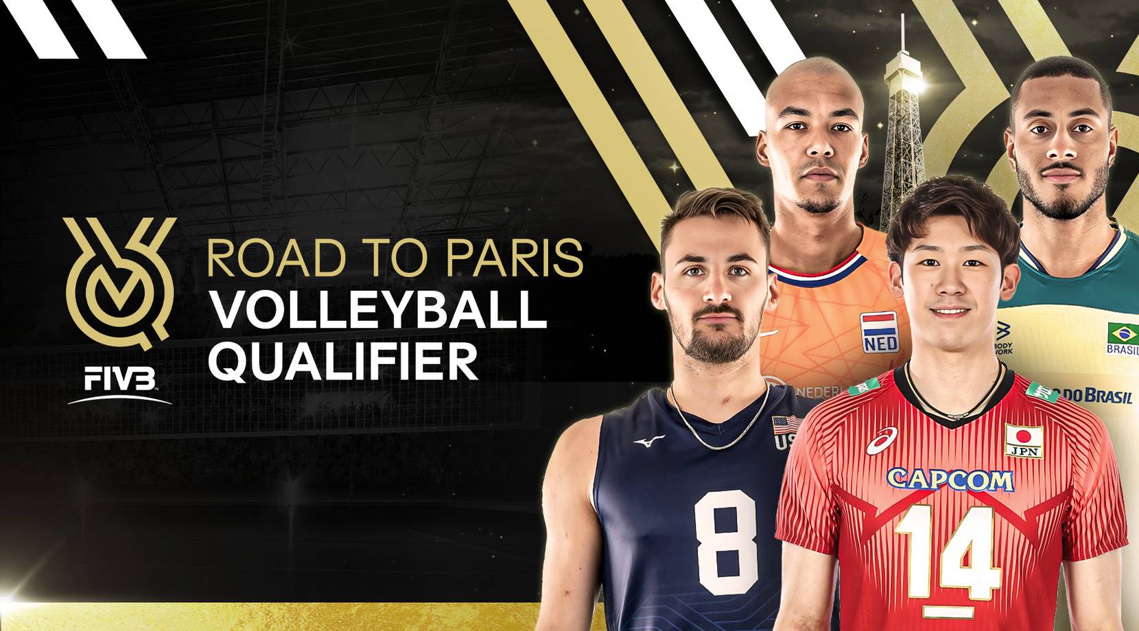 Live Streaming Brasil vs Qatar Men's FIVB Road to Paris Volleyball