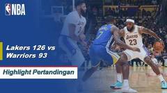 NBA | Cuplikan Pertandingan: Lakers 126 vs Warriors 93 | 2019 NBA Preseason