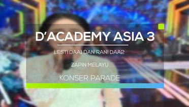 D'Academy Asia 3 Konser Parade : Lesti DAA1 dan Rani DAA2 - Zapin Melayu