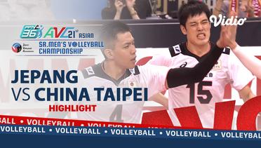Highlights | Jepang VS China Taipei | Asian Senior Men's Volleyball Championship 2021