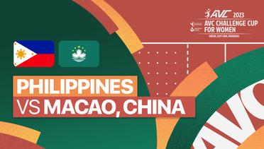Full Match | Philippines vs Macao, China | AVC Challenge Cup for Women 2023