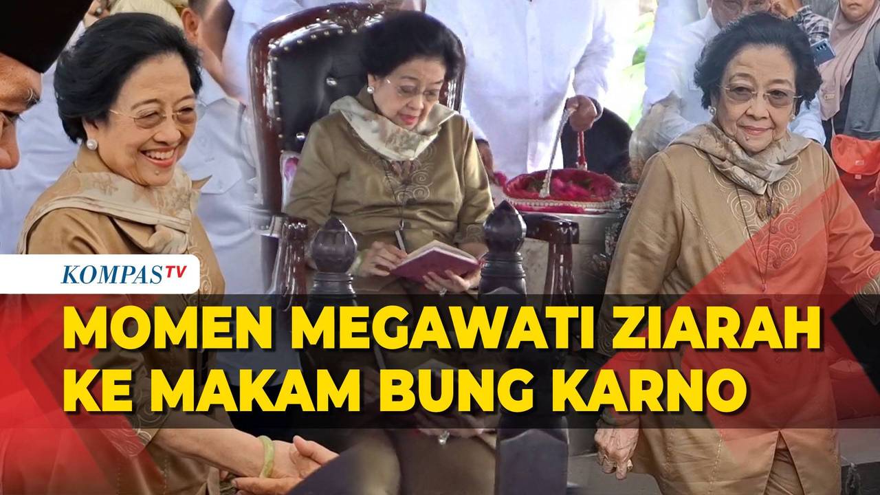 Momen Megawati Soekarnoputri Ziarah ke Makam Bung Karno di Blitar ...