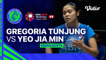 Women’s Single: Gregoria Mariska Tunjung (INA) vs Yeo Jia Min (SGP) - Highlights | Yonex All England Open Badminton Championships