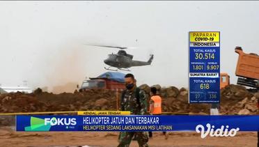 Helikopter TNI AD Jatuh dan Terbakar