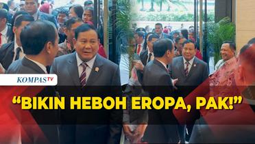 Tawa Jokowi Saat Prabowo Ngomong Bikin Heboh Eropa, Pak!