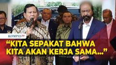 [FULL] Pernyataan Prabowo dan Surya Paloh Usai Bertemu, Sepakat Jalin Kerja Sama