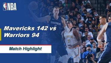 NBA I Match Highlight : Dallas Mavericks 142 vs Golden State Warrior 94