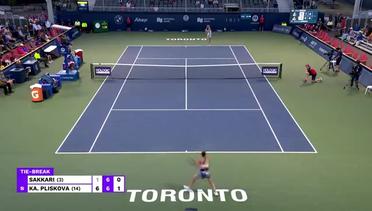 Match Highlights | Maria Sakkari vs Karolina Pliskova | WTA National Bank Open Presented by Rogers 2022