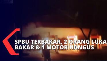 Isi BBM dalam Keadaan Motor Masih Menyala, Sebuah SPBU di Kota Padang Terbakar