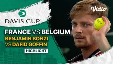 Highlights | Grup C: France vs Belgium | Benjamin Bonzi vs Dafid Goffin | Davis Cup 2022