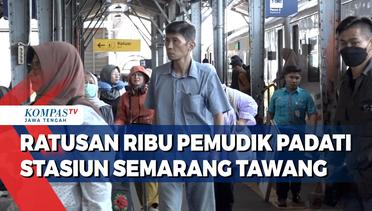 Ratusan Ribu Pemudik Padati Stasiun Semarang Tawang