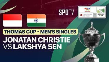 Men's Singles: Jonatan Christie (INA) vs Lakshya Sen (IND) | Thomas Cup Group C - TotalEnergies BWF Thomas & Uber Cup - 01 Mei 2024