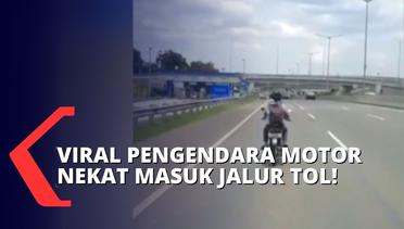 Viral! Terekam CCTV Motor Masuk Tol Serpong-Jakarta, Petugas Tol Cari Pengendara!