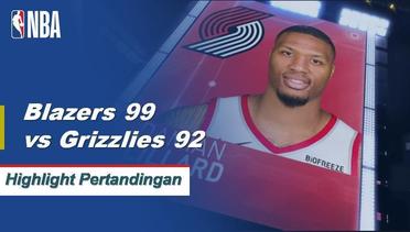 NBA | Cuplikan Hasil Pertandingan : Blazers 99 vs Grizzlies 92