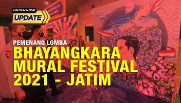 Liputan6 Update: Mural Jokowi yang Juarai Bhayangkara Mural Festival 2021 di Polda Jatim