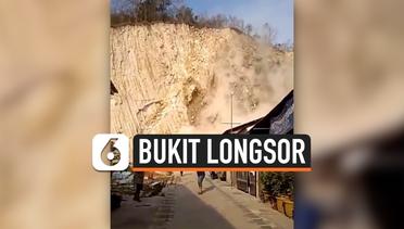 Viral Video Bukit Longsor di Lampung