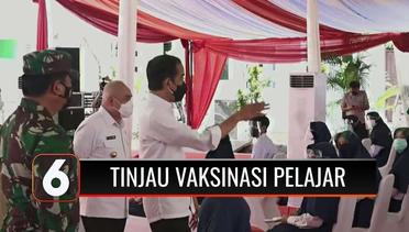 Presiden Jokowi dan Menhan Prabowo Tinjau Vaksinasi Pelajar di Samarinda | Liputan 6