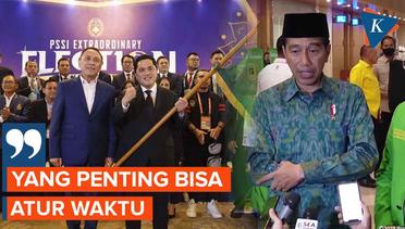 Presiden Jokowi Tanggapi Rangkap Jabatan Erick Thohir Sebagai Ketua PSSI