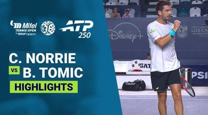 Cameron Norrie vs Bernard Tomic - Quarterfinal | ATP 250: Mifel Tennis Open by Telcel Oppo 2026