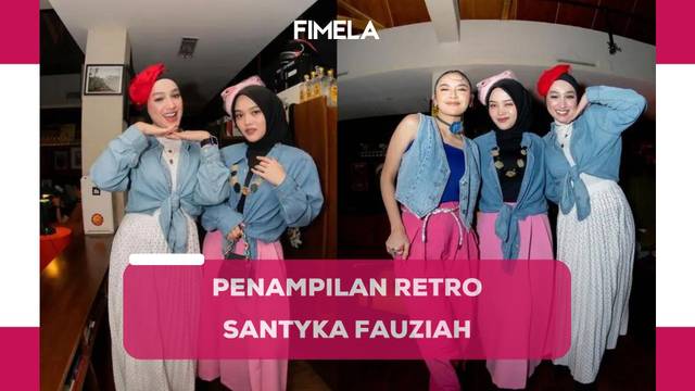 6 Penampilan Retro Santyka Fauziah, Pacar Sule yang Berparas Bule di Sweet Seventeen Rizwan