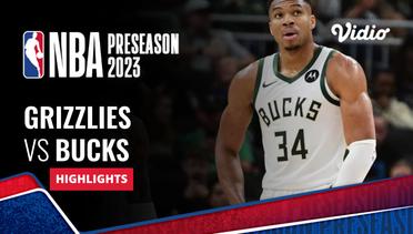 Memphis Grizzlies vs Milwaukee Bucks  - Highlights | NBA Preseason 2023