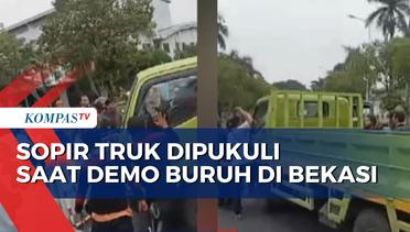 Polisi Buru Pelaku Pengeroyokan Sopir Truk saat Demo Buruh di Bekasi