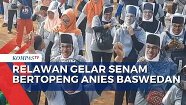Ketika Relawan di Bogor Gelar Senam Bertopeng Anies Baswedan