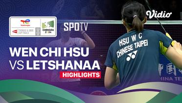 Wen Chi Hsu (TPE) vs Karupathevan Letshanaa (MAS) - Highlights | Uber Cup Chengdu 2024 - Women's Singles