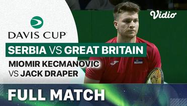 Serbia (Miomir Kecmanovic) vs Great Britain (Jack Draper) - Full Match | Davis Cup 2023