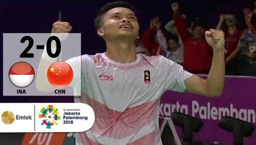 INA v CHN - Badminton Tunggal Putra: AS Ginting v Chen Long | Asian Games 2018