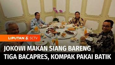 Momen Jokowi Makan Siang Bareng Tiga Bacapres_ Anies, Ganjar, dan Prabowo di Istana | Liputan 6