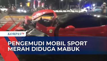 Mobil Ferrari Tabrak Sejumlah Kendaraan di Bundaran Senayan, Diduga Pengemudi Mabuk!