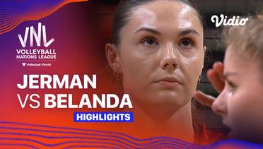 Jerman vs Belanda - Highlights | Women's Volleyball Nations League 2024