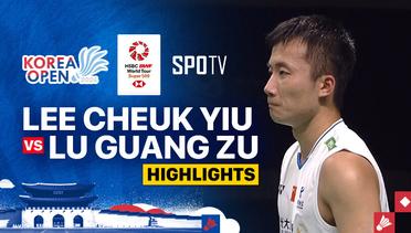 Lee Cheuk Yiu (HKG) vs Lu Guang Zu (CHN) - Highlights | Korea Open 2024 - Men's Singles