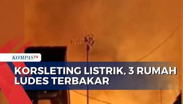 Diduga Korsleting Listrik, 3 Rumah di Kabupaten Sukabumi Ludes Terbakar