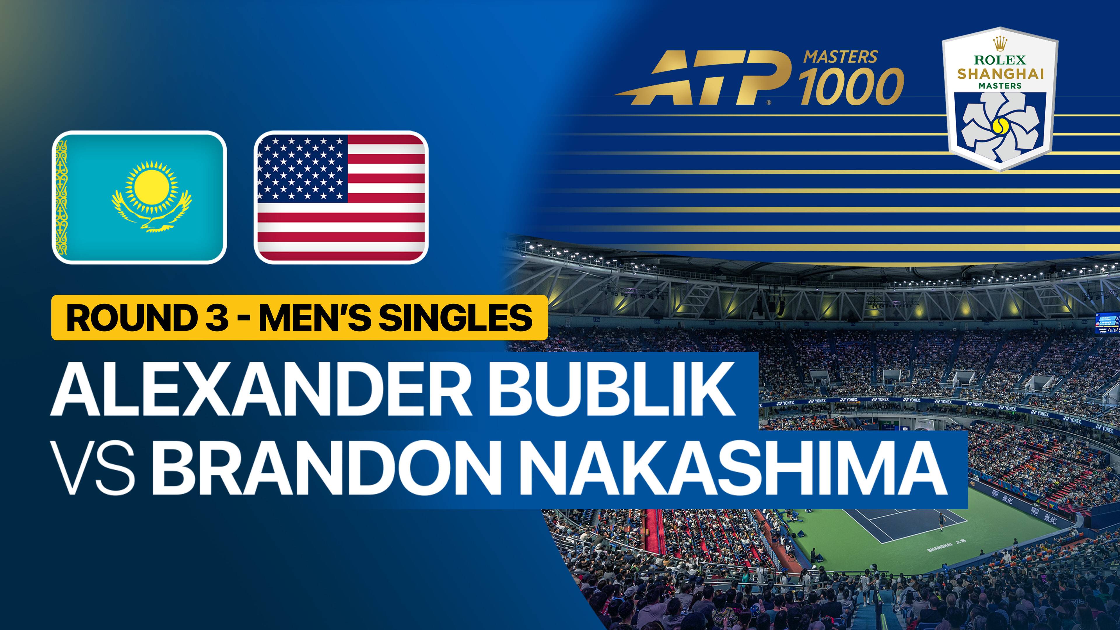 Alexander Bublik vs Brandon Nakashima - Round 3 (Grandstand 2) | ATP 1000: Rolex Shanghai Masters 2026