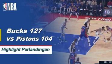 NBA | Cuplikan Hasil Pertandingan : Bucks 127 vs Pistons 104