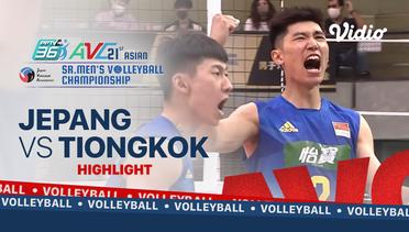 Highlights | Jepang VS China | Asian Senior Men's Volleyball Championship 2021