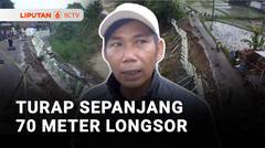 Turap Penahan Tebing Longsor akibat Hujan Deras
