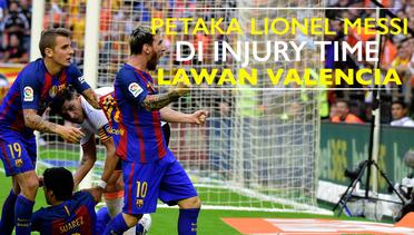 Valencia Vs Barcelona 2-3, Petaka Lionel Messi di Injury Time