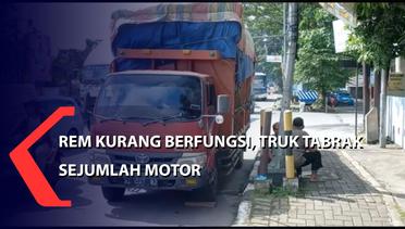 Rem Kurang Berfungsi, Truk Tabrak Sejumlah Motor di Kota Semarang