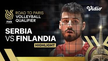 Serbia vs Finlandia - Match Highlight | Men's FIVB Road to Paris Volleyball Qualifier