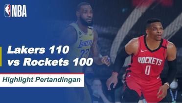 Match Highlight | Los Angeles Lakers 110 vs 100 Houston Rockets| NBA Playoff Season 2019/20