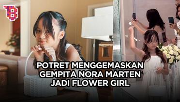 Potret manisnya Gempita Nora Marten jadi flower girl di pemberkatan nikah Gritte Agatha dan Arif Hidayat