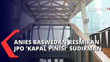 Gubernur DKI Jakarta Resmikan JPO Berbentuk 'Kapal Pinisi' di Sudirman