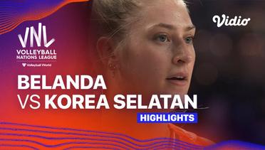 Belanda vs Korea Selatan - Highlights | Women's Volleyball Nations League 2024