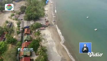 Situasi Pantai Carita di Pandeglang Pascagempa Banten - Fokus Siang